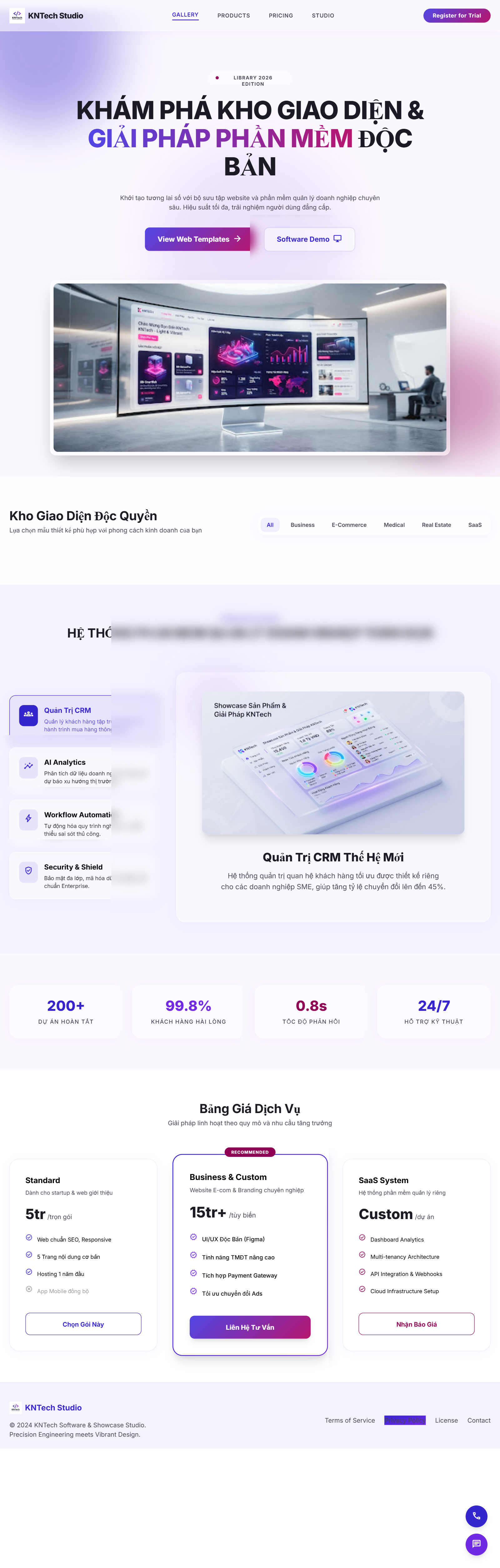 Mẫu trưng bày sản phẩm KNTech
